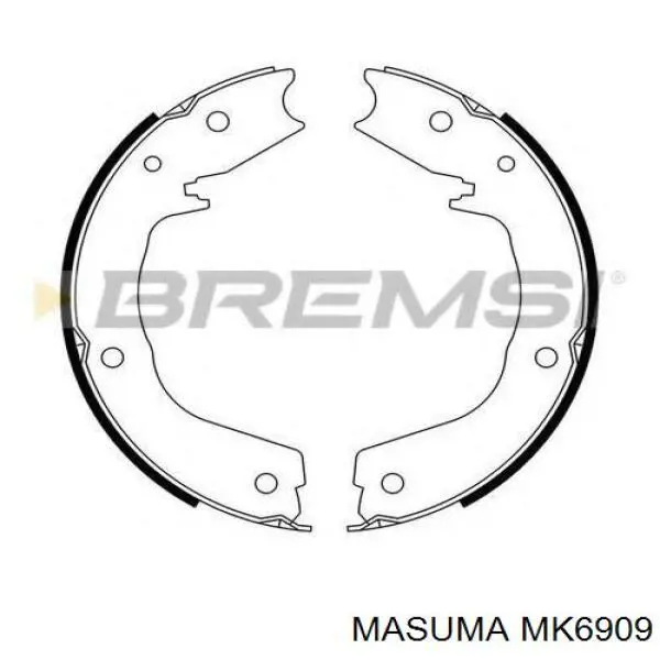 MK6909 Masuma Барабанные тормозные колодки