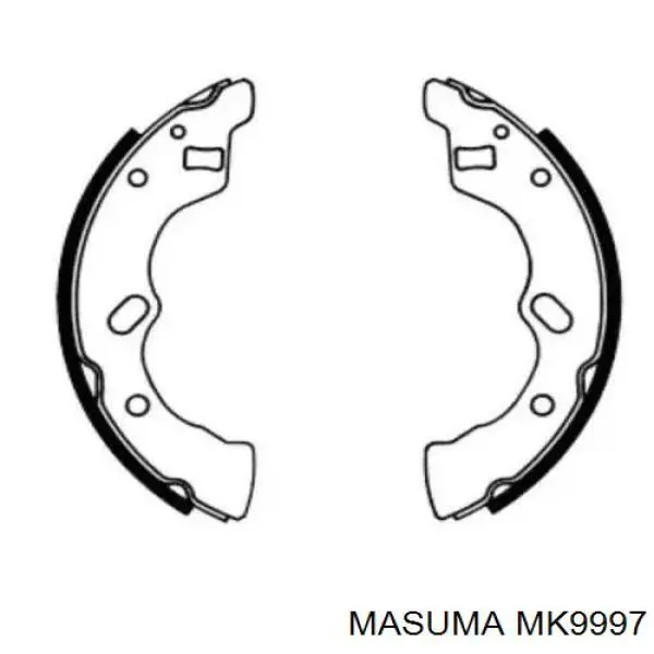 Zapatas de frenos de tambor traseras MK9997 Masuma