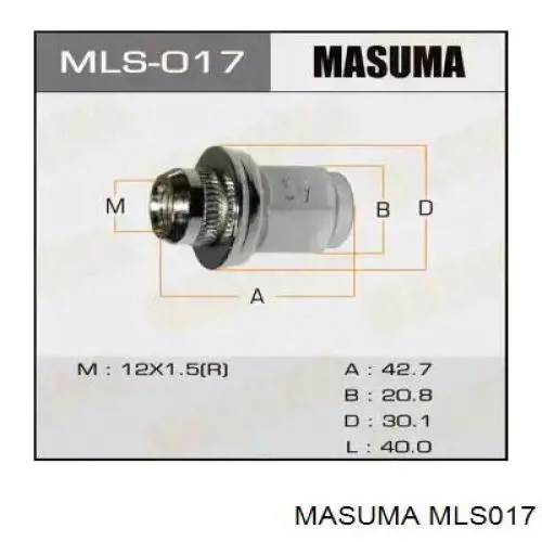 MLS017 Masuma гайка колесная