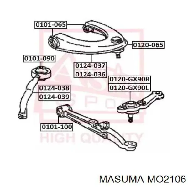 MO2106 Masuma Пыльник опоры шаровой нижней