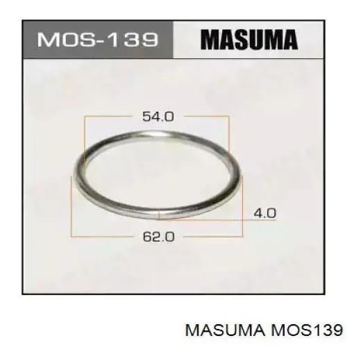 MOS139 Masuma прокладка приемной трубы глушителя