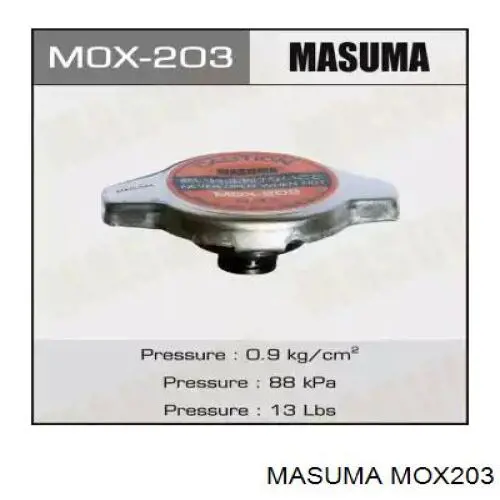 Крышка (пробка) радиатора MASUMA MOX203