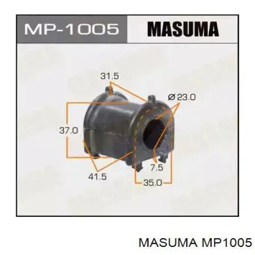 Втулка стабилизатора переднего Masuma MP1005