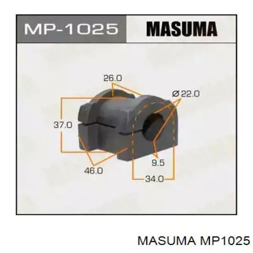 MP1025 Masuma втулка стабилизатора переднего