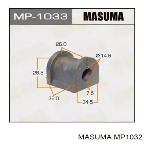MP1032 Masuma Прокладка стабильзатора заднего