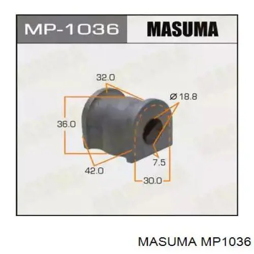 Втулка стабилизатора заднего Masuma MP1036