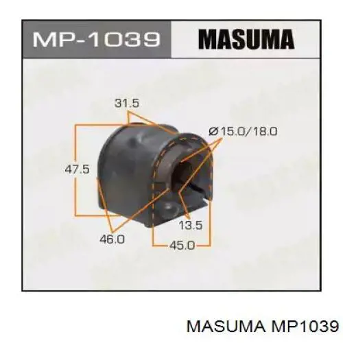 MP1039 Masuma втулка стабилизатора переднего