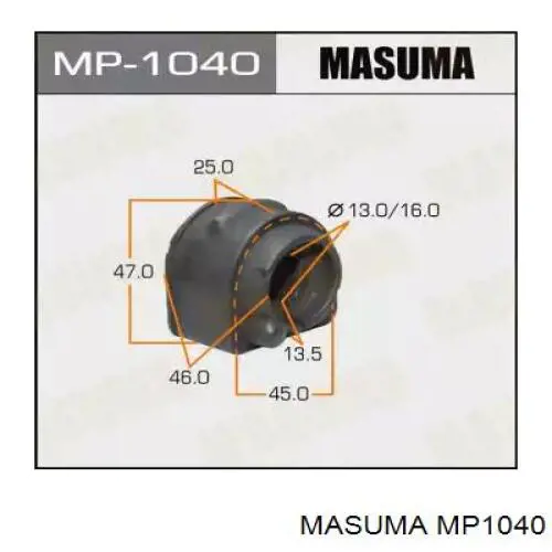 MP1040 Masuma втулка стабилизатора заднего