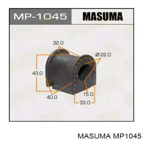 MP1045 Masuma bucha de estabilizador dianteiro