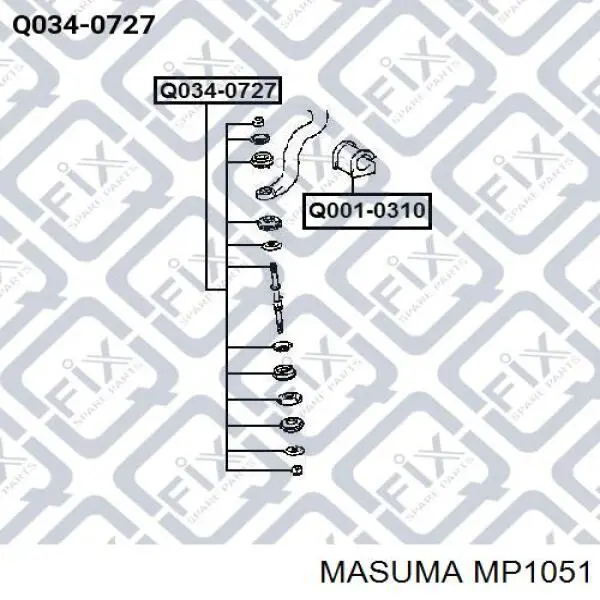Втулка стойки переднего стабилизатора MP1051 Masuma