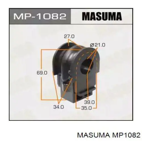 Втулка переднего стабилизатора MP1082 Masuma