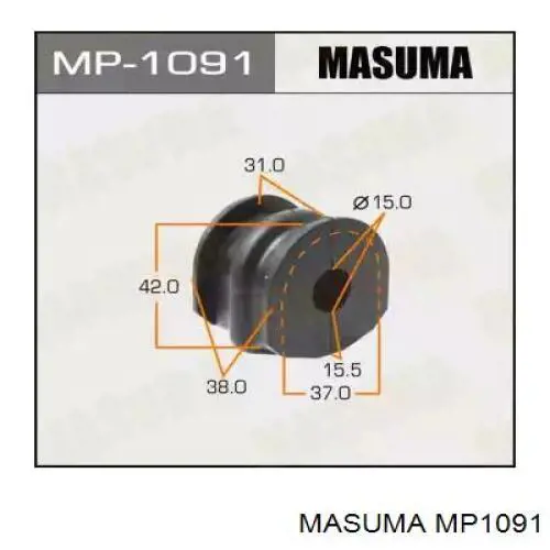 Втулка стабилизатора заднего Masuma MP1091