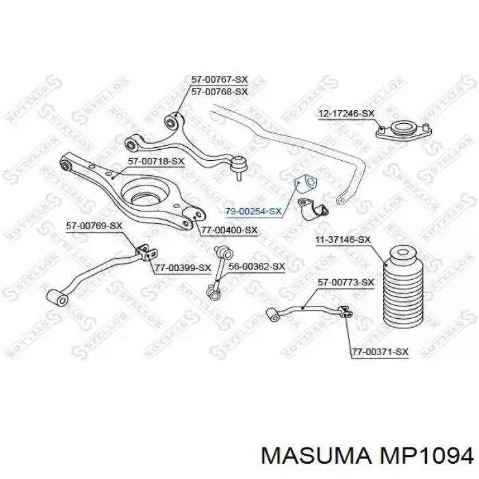 Купить MP1094 Masuma Втулка заднего стабилизатора