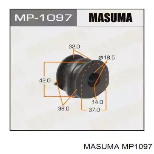 Втулка стабилизатора заднего Masuma MP1097