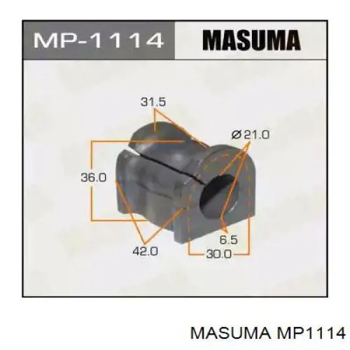 Втулка стабилизатора заднего Masuma MP1114