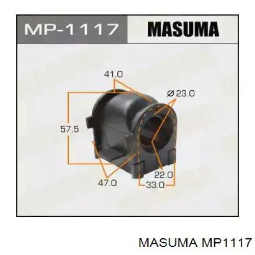 MP1117 Masuma втулка стабилизатора переднего