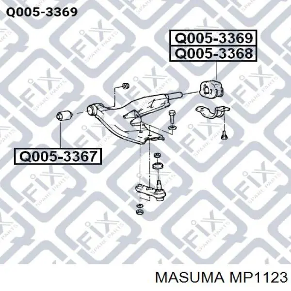 Втулка стабилизатора MP1123 Masuma