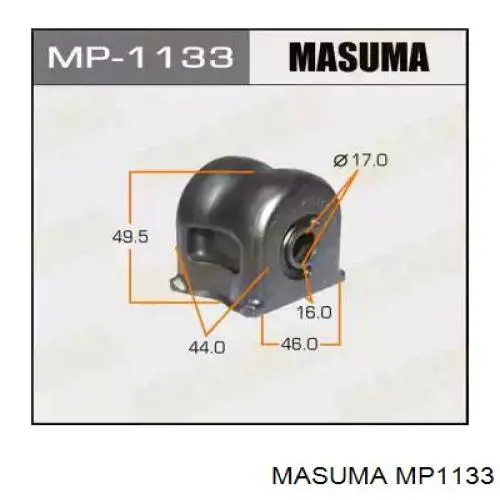 Втулка стабилизатора переднего MASUMA MP1133