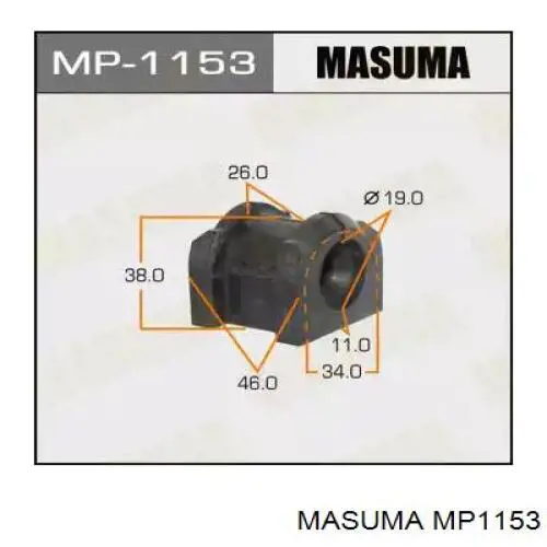 MP1153 Masuma bucha de estabilizador traseiro