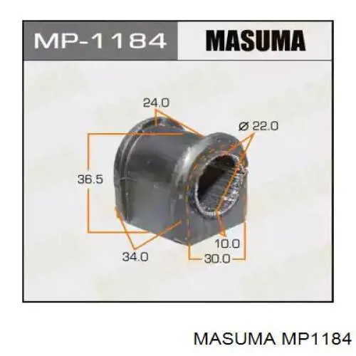 MP1184 Masuma bucha de estabilizador dianteiro