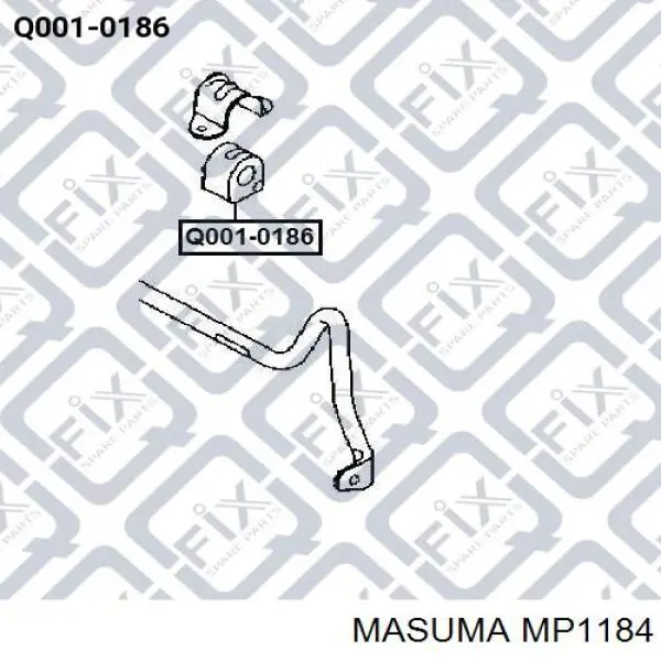 Втулка переднего стабилизатора Masuma MP1184 цена, от 5.06 USD