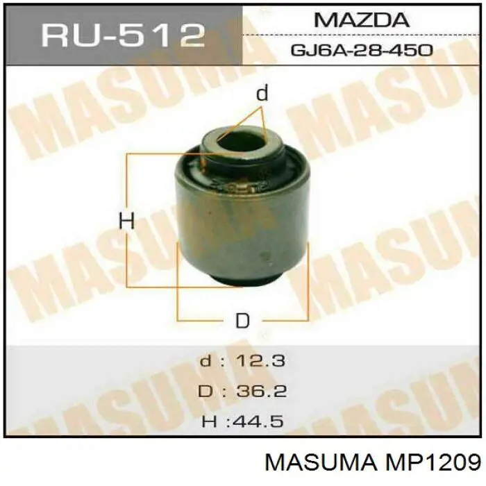 Купить MP1209 Masuma Втулка заднего стабилизатора