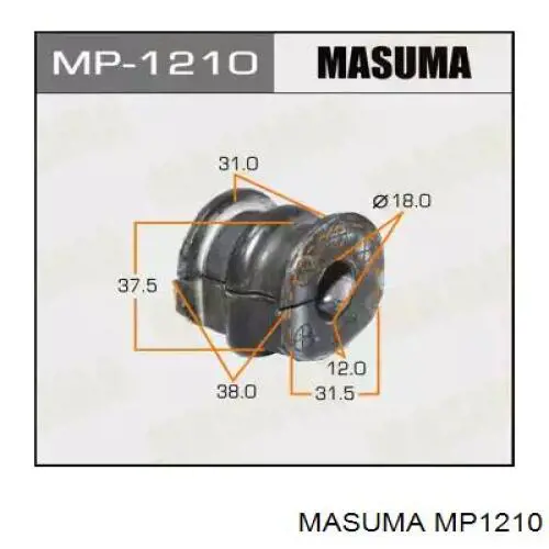 Втулка стабилизатора переднего MASUMA MP1210