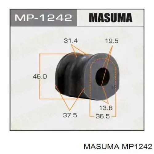 Втулка стабилизатора заднего Masuma MP1242