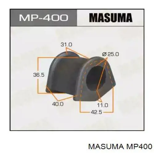 Втулка стабилизатора переднего MASUMA MP400