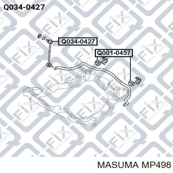 Втулка переднего стабилизатора Masuma MP498 цена, от 2.26 USD