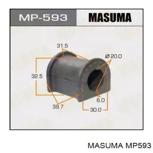 MP593 Masuma втулка стабилизатора переднего