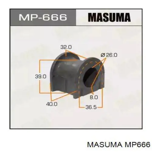MP666 Masuma втулка стабилизатора переднего
