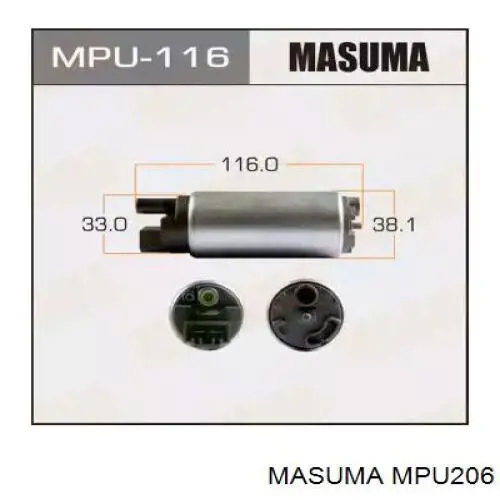 Модуль бензонасоса Masuma MPU206 цена, от 6.48 USD