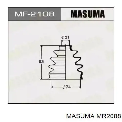 Пыльник рулевого механизма (рейки) правый Masuma MR2088 цена, от 7.60 USD