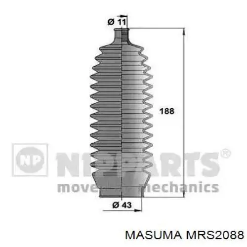 Пыльник рулевого механизма (рейки) правый Masuma MRS2088