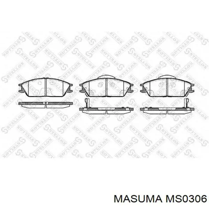 Колодки гальмівні передні, дискові MS0306 Masuma