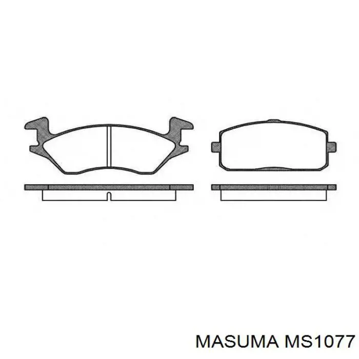 Pastillas de freno delanteras MS1077 Masuma