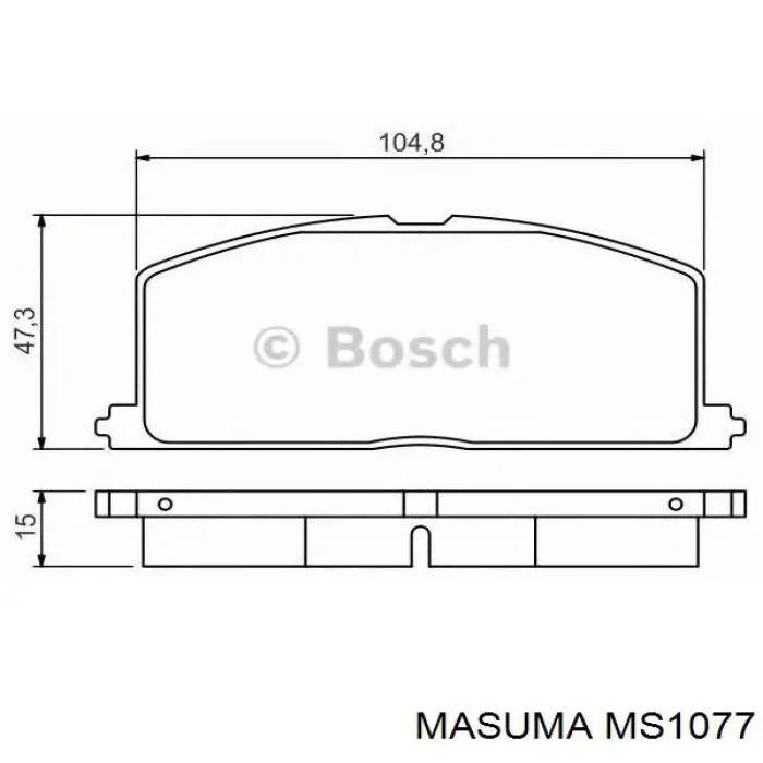 Sapatas do freio dianteiras de disco Masuma MS1077 preço, a partir de 28,27 USD