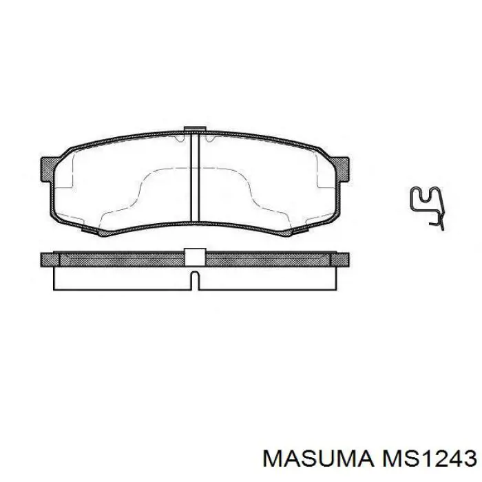 Задние тормозные колодки MS1243 Masuma