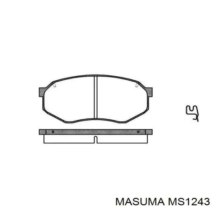 MS1243 Masuma Колодки тормозные дисковые комплект