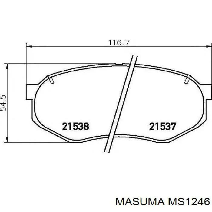 Передние тормозные колодки MS1246 Masuma