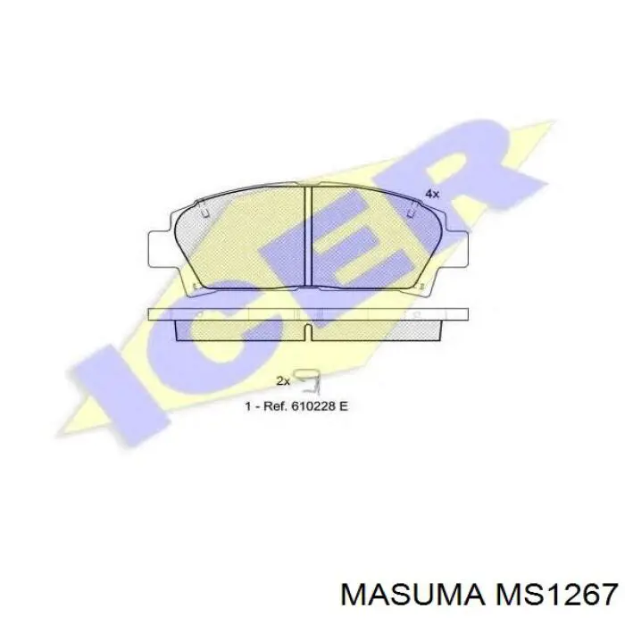 MS1267 Masuma Колодки передние