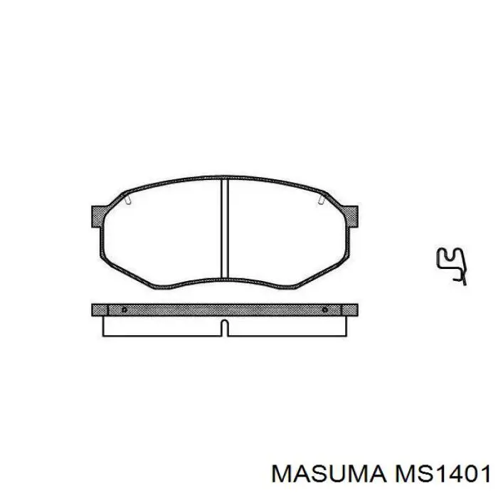 Передние тормозные колодки MS1401 Masuma