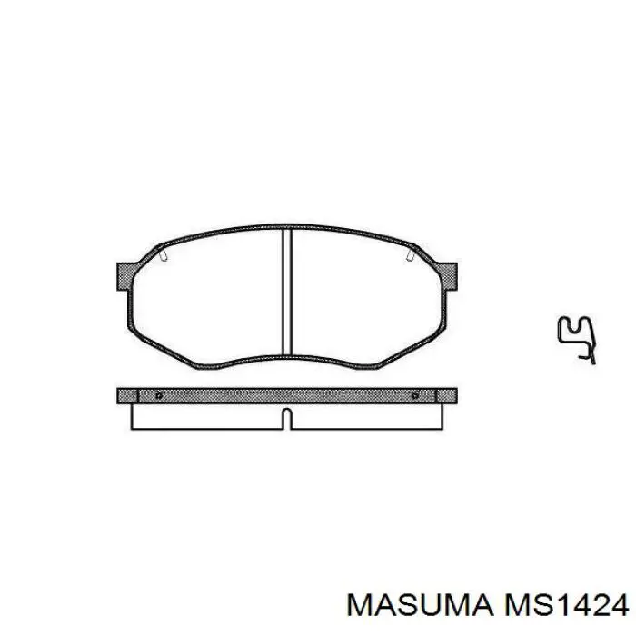 Задние тормозные колодки MS1424 Masuma