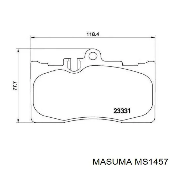 Передние тормозные колодки MS1457 Masuma