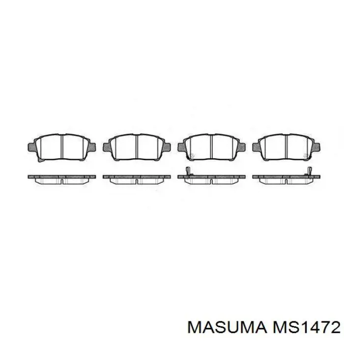 Передние тормозные колодки MS1472 Masuma