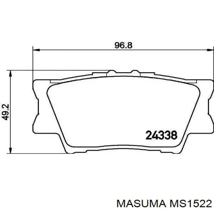 Задние тормозные колодки MS1522 Masuma