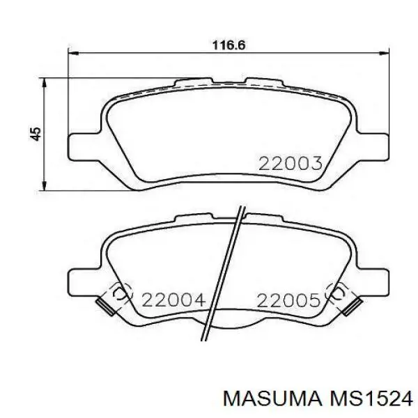 Колодки Masuma MS1524 цена, от 20.78 USD