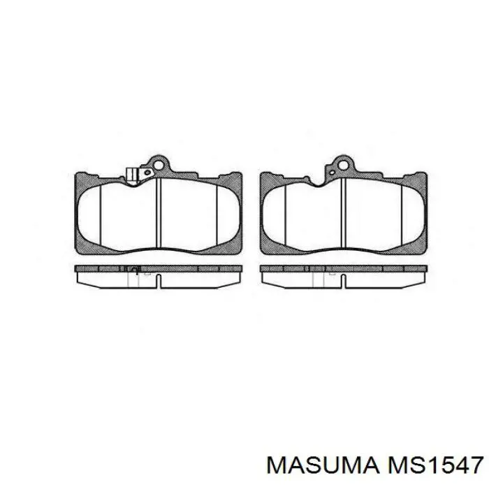 MS1547 Masuma передние тормозные колодки
