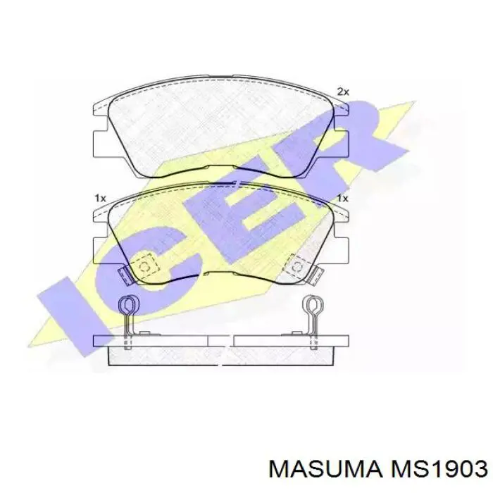 Купить MS1903 Masuma Колодки тормозные задние, дисковые